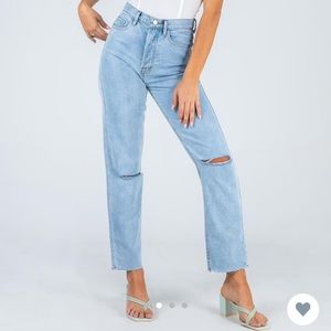 Princess Polly Attica knee rip jeans